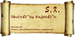 Skultéty Kajetán névjegykártya